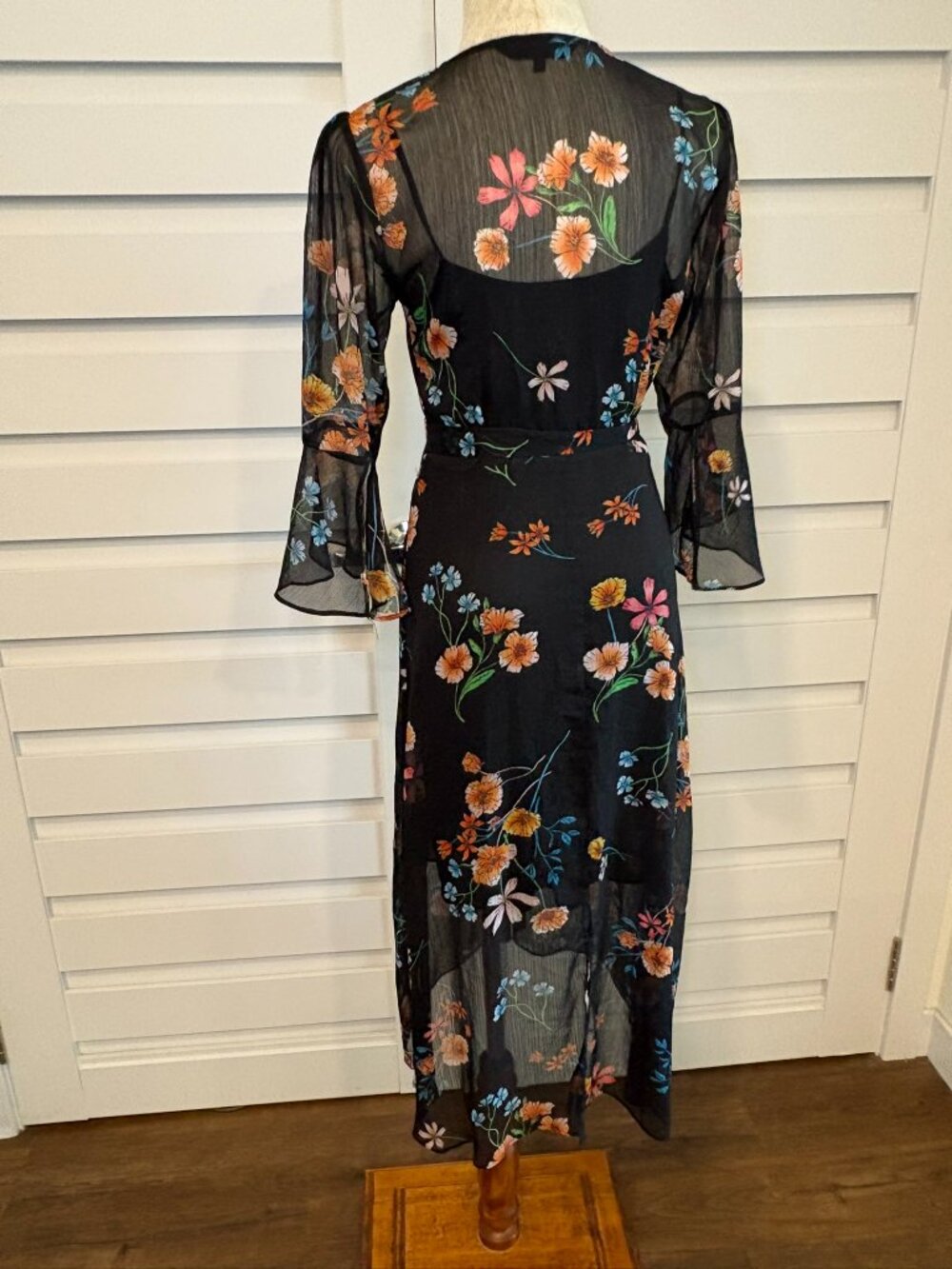 RACHEL Rachel Roy Rosita Floral Sheer Romantic Midi Beth Dutton Date Dress - Picture 10 of 15